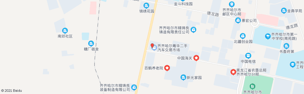 齐齐哈尔粤华汽贸集团_公交站地图_齐齐哈尔公交_妙搜公交查询2024