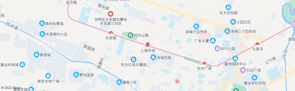 洛阳上海市场(景华路青岛路口)_公交站地图_洛阳公交_妙搜公交查询2024