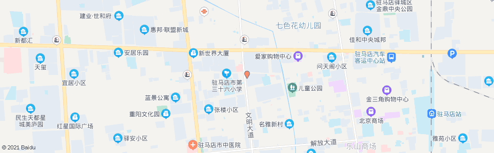 驻马店天安保险公司_公交站地图_驻马店公交_妙搜公交查询2024