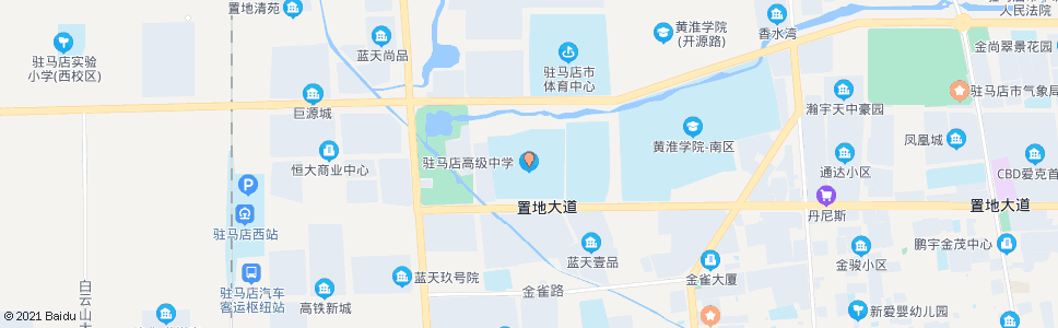 驻马店驿城高中_公交站地图_驻马店公交_妙搜公交查询2024