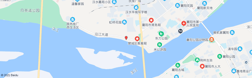 襄阳沿江大道杜甫巷路口_公交站地图_襄阳公交_妙搜公交查询2024