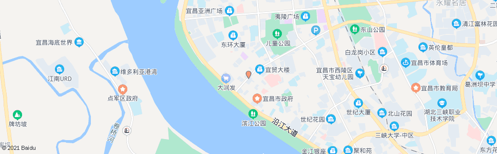 宜昌夷陵饭店_公交站地图_宜昌公交_妙搜公交查询2024