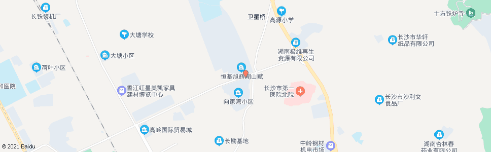 长沙市一医院北院_公交站地图_长沙公交_妙搜公交查询2024