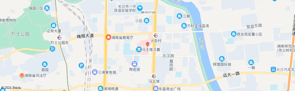 长沙马王堆医院_公交站地图_长沙公交_妙搜公交查询2024