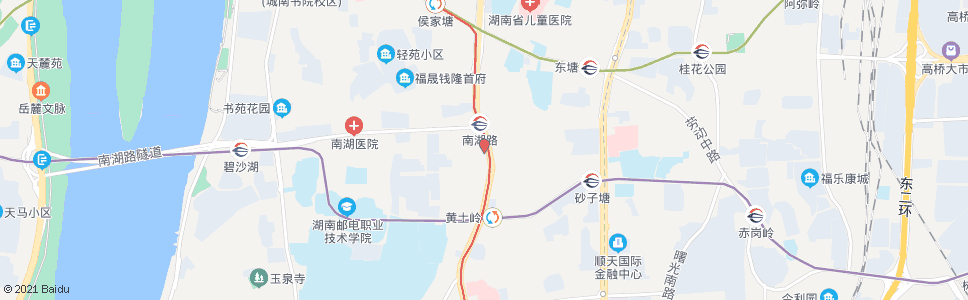 长沙黄土岭(长沙五洲医院)_公交站地图_长沙公交_妙搜公交查询2024