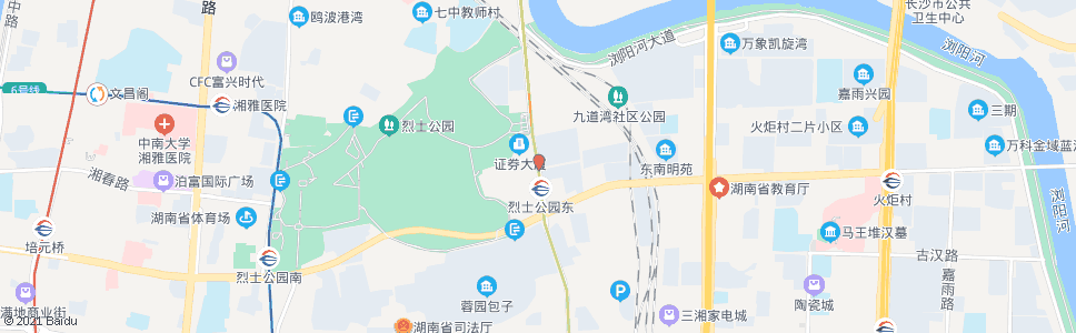 长沙新华联(王府花园)(临)_公交站地图_长沙公交_妙搜公交查询2024