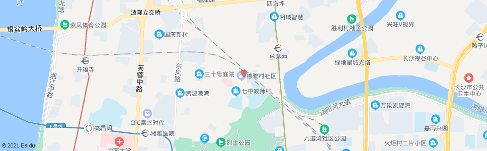 长沙德雅村_公交站地图_长沙公交_妙搜公交查询2025