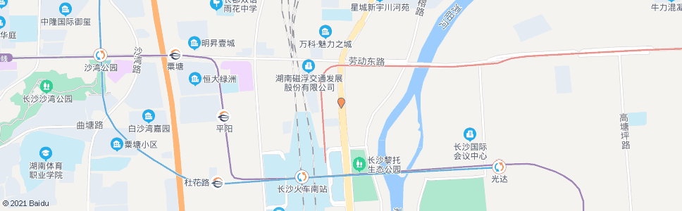 长沙红旗路口_公交站地图_长沙公交_妙搜公交查询2024