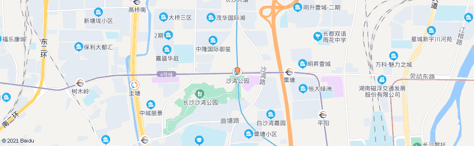 长沙沙湾公园站_公交站地图_长沙公交_妙搜公交查询2025