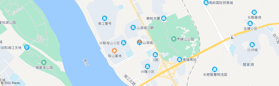 长沙秀峰公园(山语城)_公交站地图_长沙公交_妙搜公交查询2024