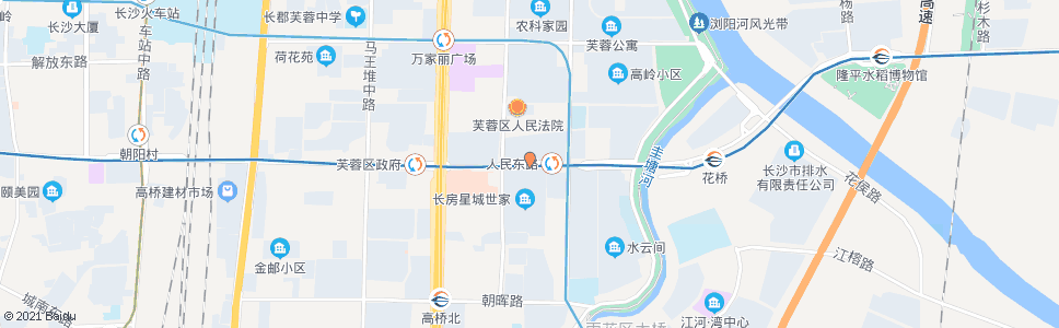 长沙古曲路人民路口_公交站地图_长沙公交_妙搜公交查询2024