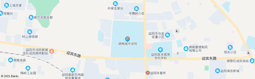 益阳城院朝阳校区后门_公交站地图_益阳公交_妙搜公交查询2024