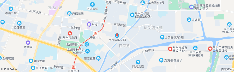 常州龙锦路天目山路(水木年华)_公交站地图_常州公交_妙搜公交查询2024