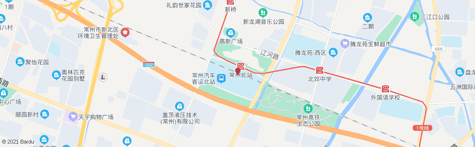 常州常州北站(回车场长江中路)_公交站地图_常州公交_妙搜公交查询2024