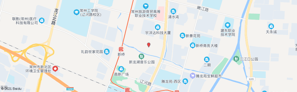 常州新北区政府北(区人才市场)_公交站地图_常州公交_妙搜公交查询2024