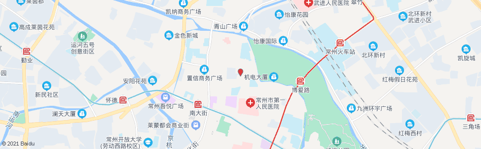 常州晋陵路博爱路(娑罗巷幼儿园)_公交站地图_常州公交_妙搜公交查询2024