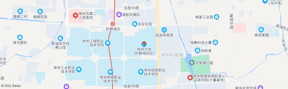 常州永安路滆湖路(常州大学武进校区)_公交站地图_常州公交_妙搜公交查询2024