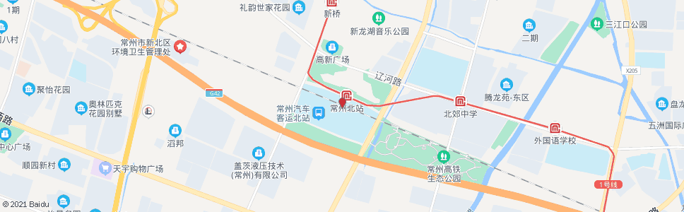 常州黄海路(长江北路)_公交站地图_常州公交_妙搜公交查询2024