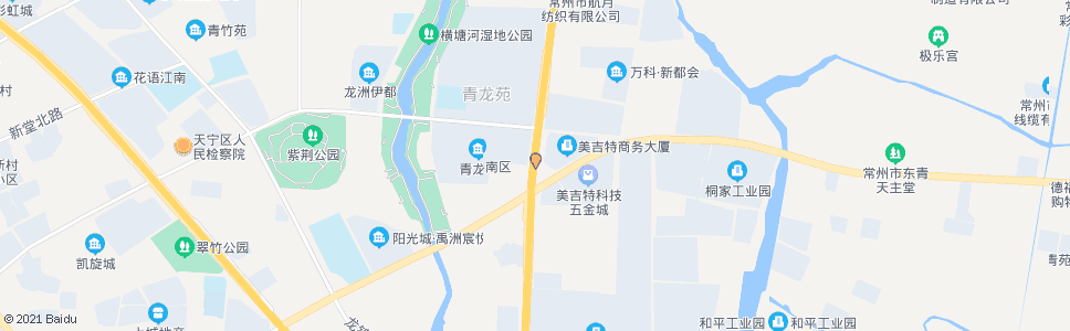 常州青洋路青龙路(美吉特科技五金城)_公交站地图_常州公交_妙搜公交查询2024