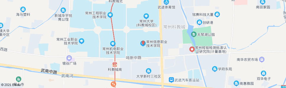 常州和平路鸣新路(信息学院)_公交站地图_常州公交_妙搜公交查询2024