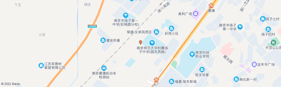 南京园西路浦六南路_公交站地图_南京公交_妙搜公交查询2024