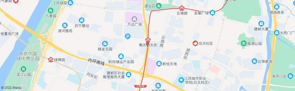 南京集庆门大街江东中路_公交站地图_南京公交_妙搜公交查询2024