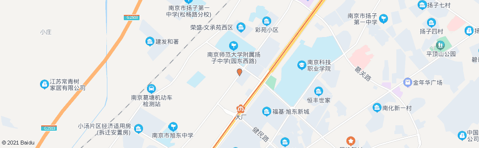 南京葛中南路园西路_公交站地图_南京公交_妙搜公交查询2024