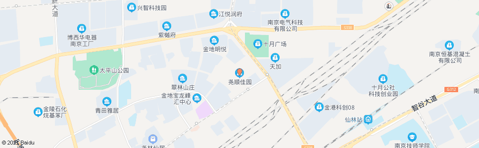 南京尧顺佳园_公交站地图_南京公交_妙搜公交查询2024