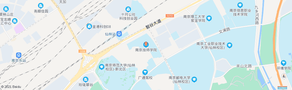 南京南京技师学院_公交站地图_南京公交_妙搜公交查询2024