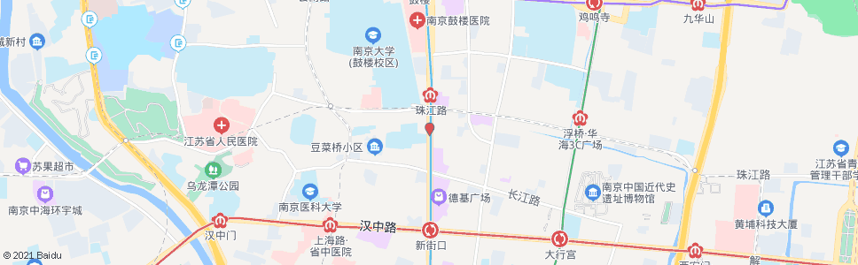 南京中山路珠江路南_公交站地图_南京公交_妙搜公交查询2024