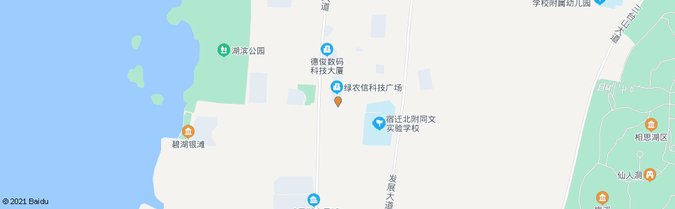 宿迁湖滨新城管委会(雪松路)_公交站地图_宿迁公交_妙搜公交查询2024