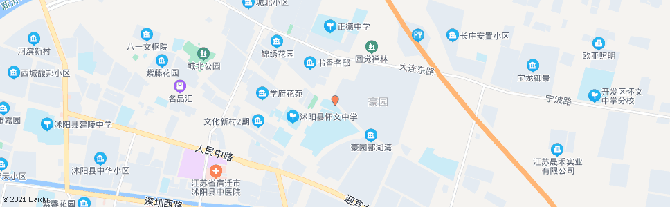 宿迁沭中体育馆_公交站地图_宿迁公交_妙搜公交查询2024