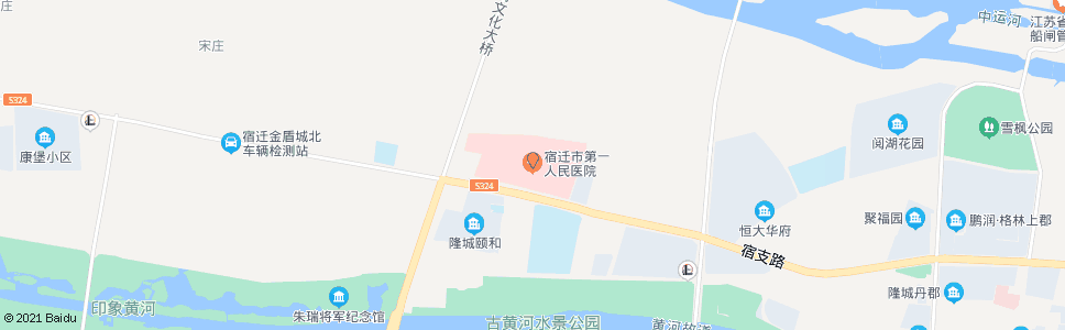 宿迁市第一人民医院_公交站地图_宿迁公交_妙搜公交查询2024