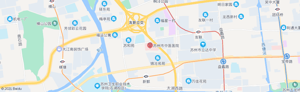 苏州青安路医院路(中医院)_公交站地图_苏州公交_妙搜公交查询2025