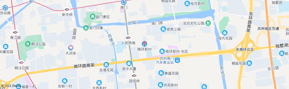 苏州南环新村(汽车南站西)2_公交站地图_苏州公交_妙搜公交查询2024