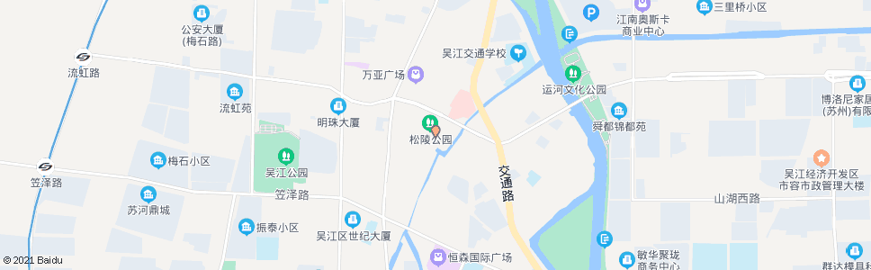 苏州松陵公园东门_公交站地图_苏州公交_妙搜公交查询2025