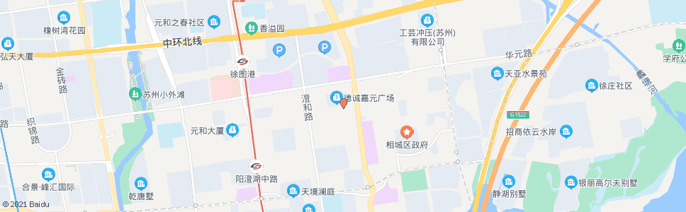 苏州嘉元路相城大道西_公交站地图_苏州公交_妙搜公交查询2024