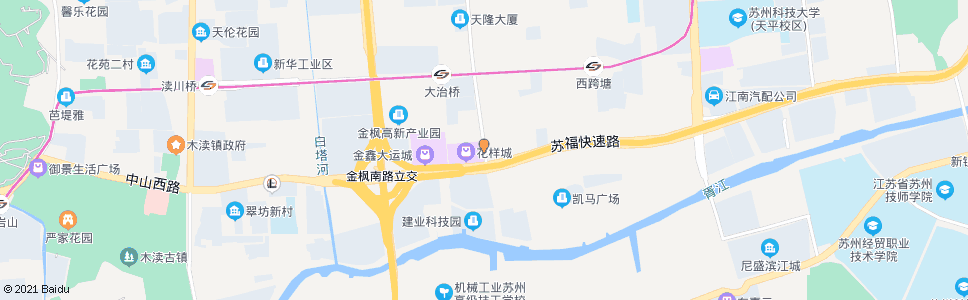 苏州珠江路金山路南_公交站地图_苏州公交_妙搜公交查询2024