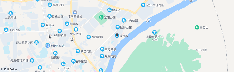 上饶现代城_公交站地图_上饶公交_妙搜公交查询2024
