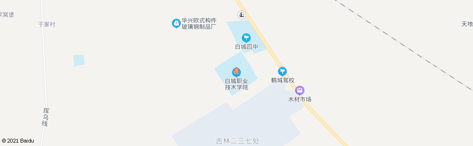 白城白城师范学院分院_公交站地图_白城公交_妙搜公交查询2024