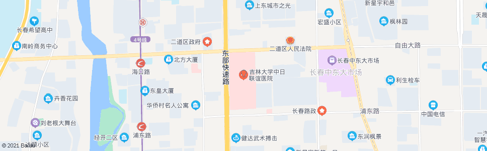 长春中日联谊医院正门_公交站地图_长春公交_妙搜公交查询2024