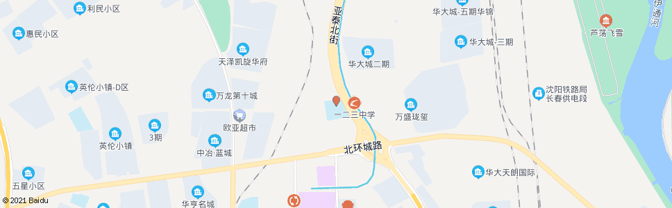 长春市一二三中学_公交站地图_长春公交_妙搜公交查询2024