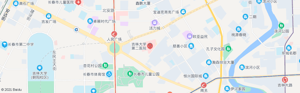 长春吉大二院_公交站地图_长春公交_妙搜公交查询2024