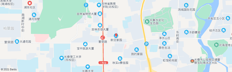 长春航空家园(繁荣路)_公交站地图_长春公交_妙搜公交查询2024