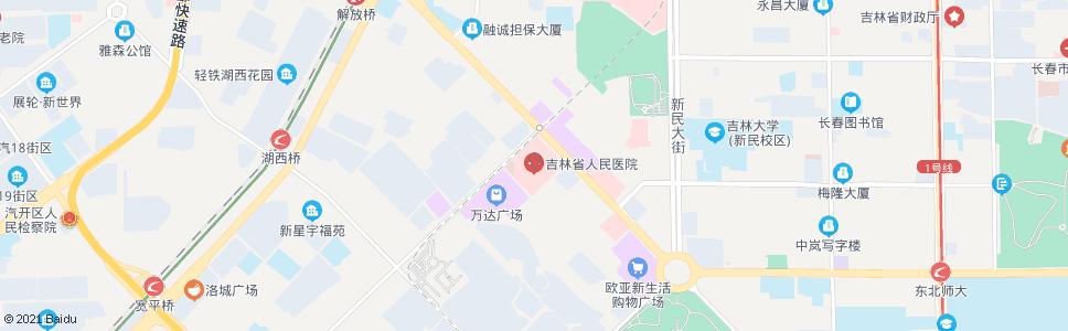 长春红旗街(省医院)_公交站地图_长春公交_妙搜公交查询2024