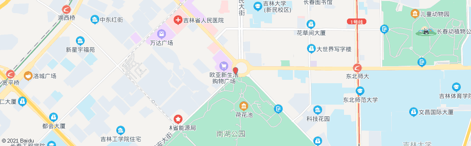 长春新民广场(东口)_公交站地图_长春公交_妙搜公交查询2024