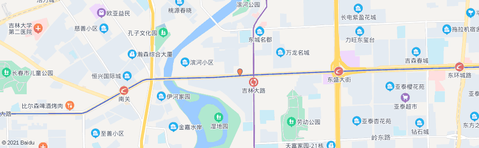 长春滨河街_公交站地图_长春公交_妙搜公交查询2024