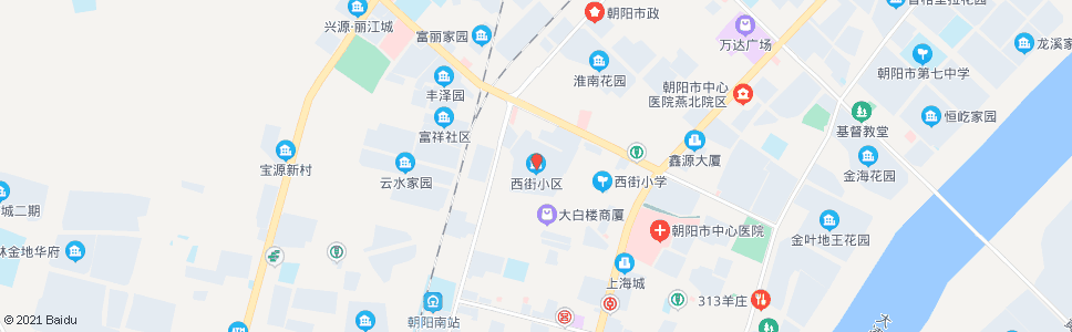 朝阳西街小区_公交站地图_朝阳公交_妙搜公交查询2024