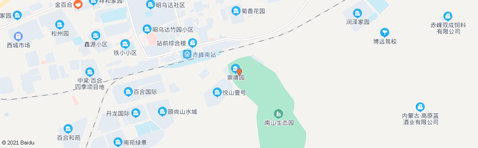 赤峰南山生态园(百强风机厂)_公交站地图_赤峰公交_妙搜公交查询2024