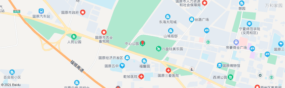 固原中心公园_公交站地图_固原公交_妙搜公交查询2024